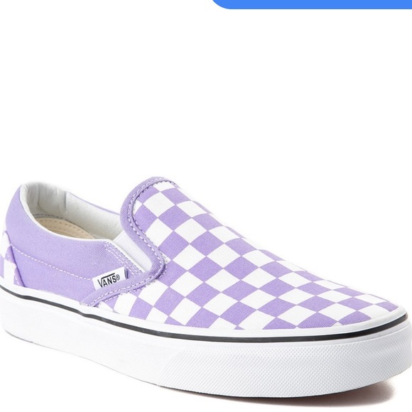 lavender checkered vans